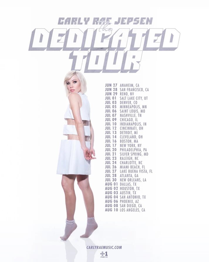 Carly Rae Jepsen cartel gira Delicated Tour