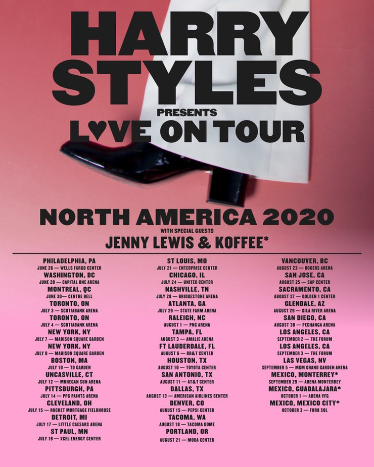 Harry Styles fechas gira Love On Tour america
