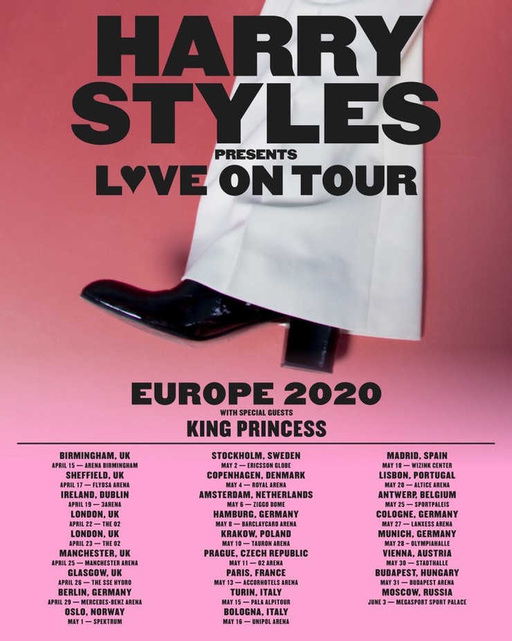 Harry Styles fechas gira Love On Tour europa